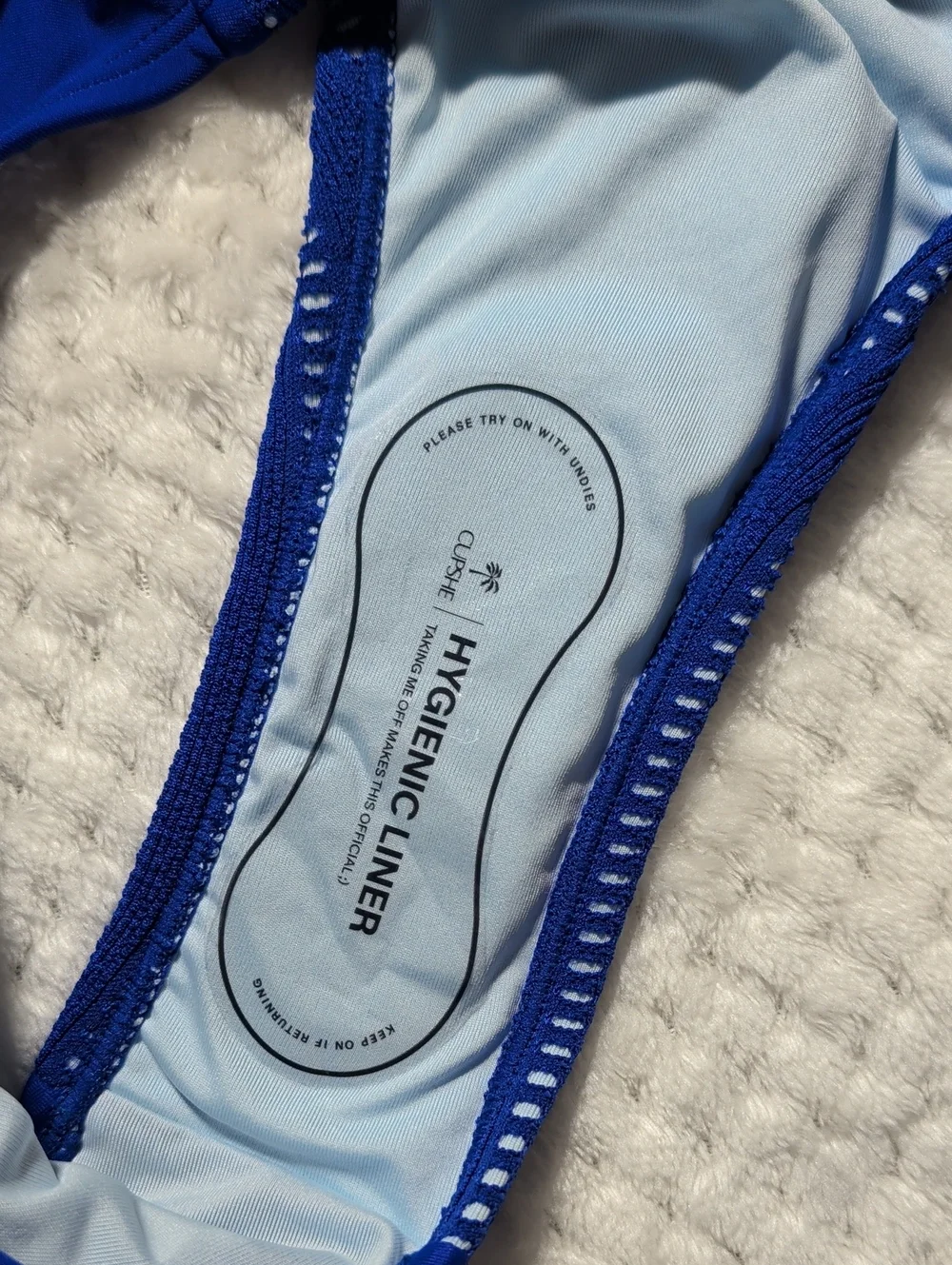 Cupshe Game Face Blue Monokini Swimsuit